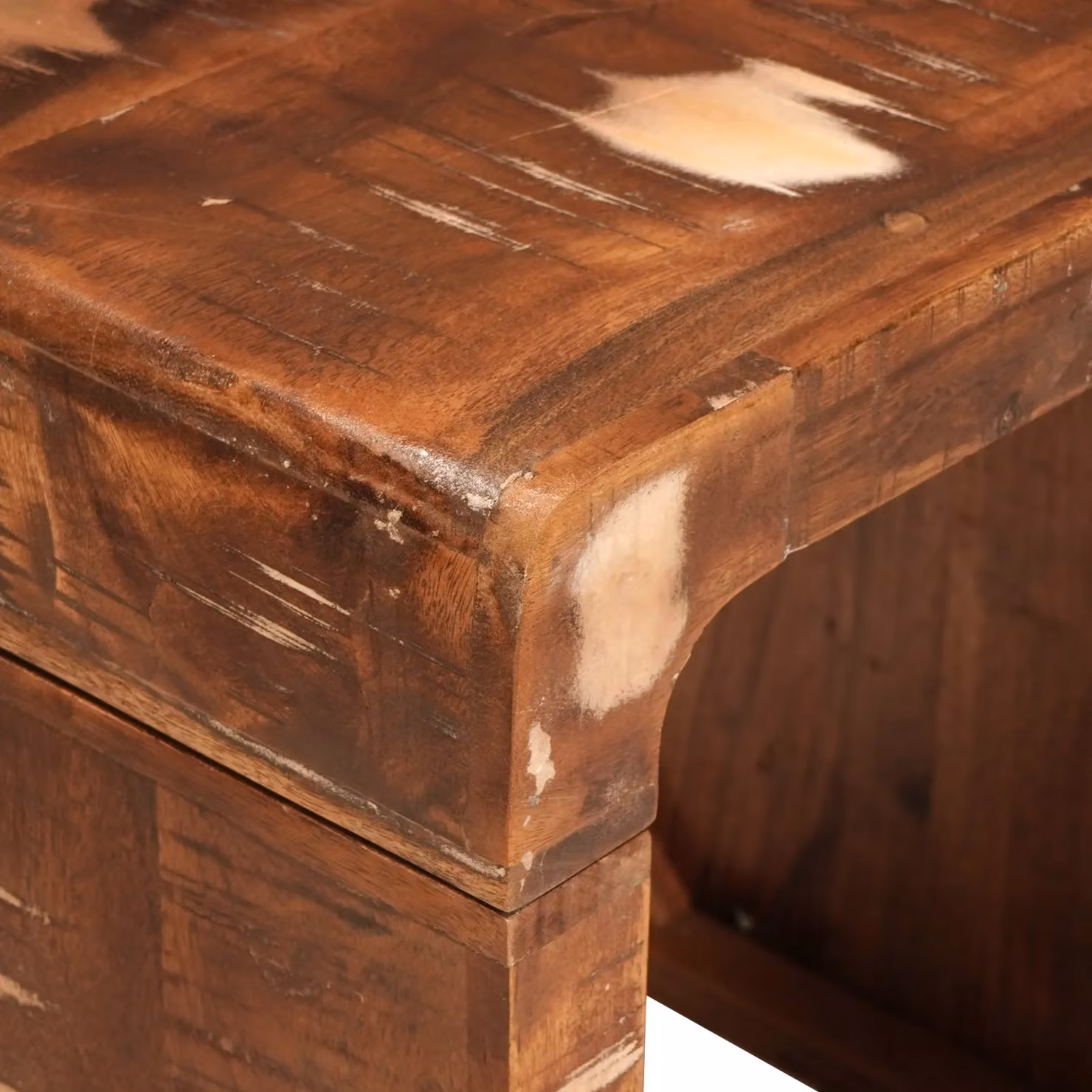 Berkfield Home Multicolour Solid Reclaimed Wood Nested End Tables – 4