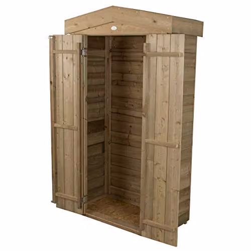Forest Garden Apex Wooden Garden Tool Store, Brown, W/D/H: 106.68 x 65.0 x 182.88 cm – 2