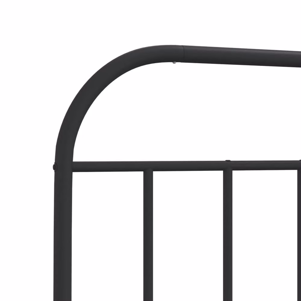 Berkfield Home Metal Bed Frame with Headboard and Footboard in Black W/D/H: 107 x 203 x 112 cm – 4