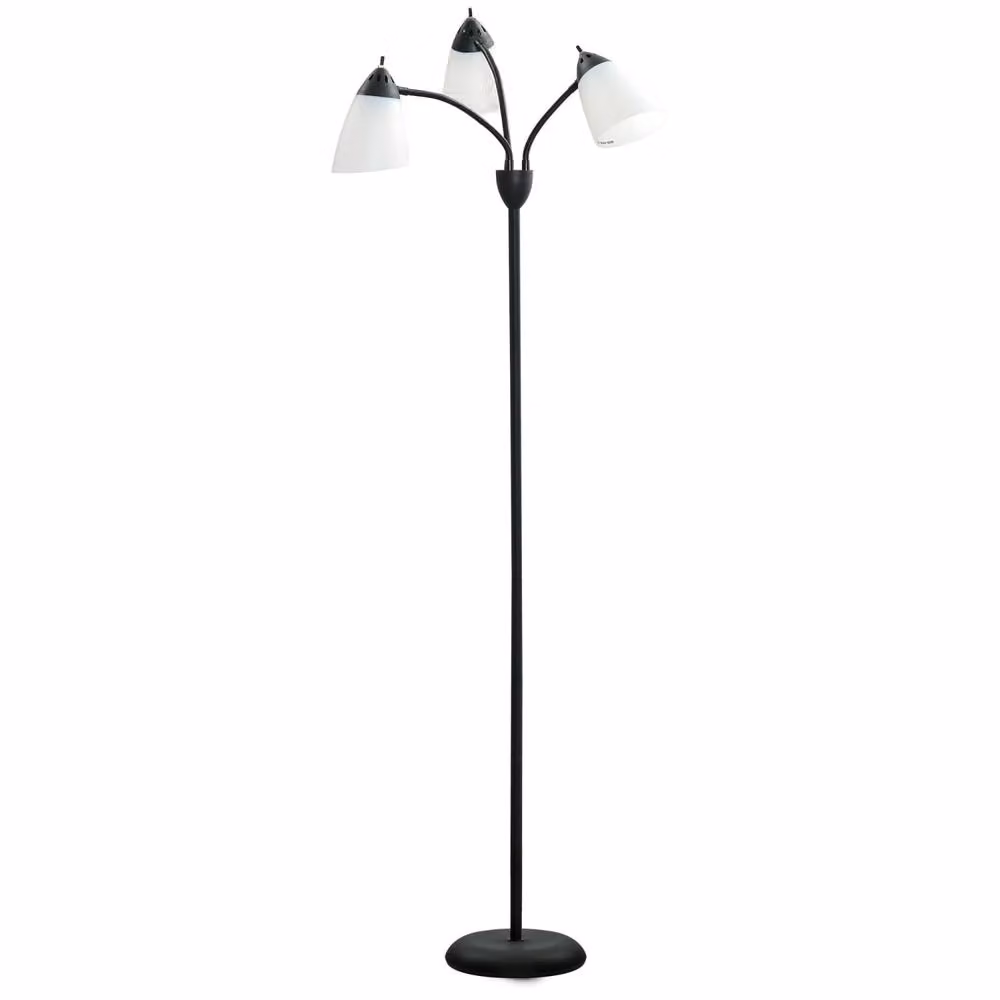 Wyld Haus Diyoni Black Metal Arc Tree Floor Lamp with 3 Adjustable Rotating Lights – 2