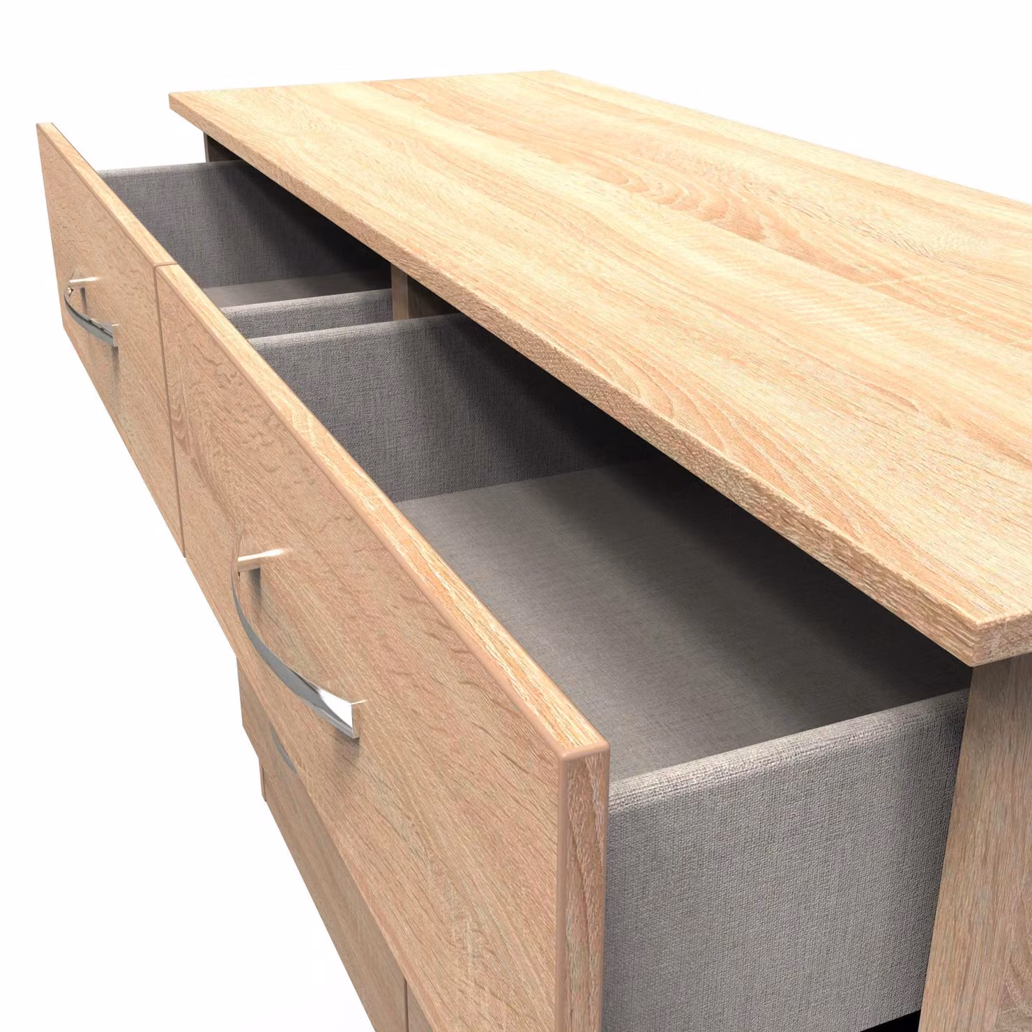 Ready Assembled 2 U Hampshire 6 Drawer Wide Chest in Light Oak – 3