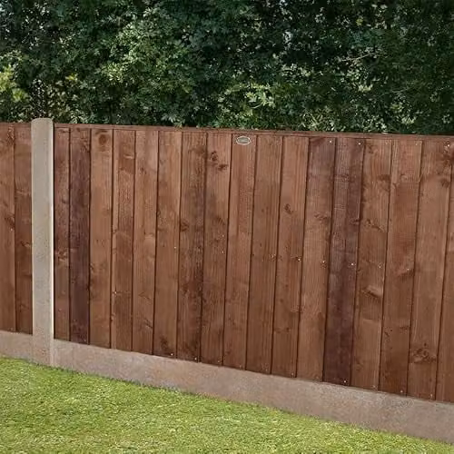 Forest Garden Brown Pressure Treated Wood Vertical Board Fence Panel Pack of 3, W: 182.88 cm, H: 91.44 cm, D: 91.44 cm – 2