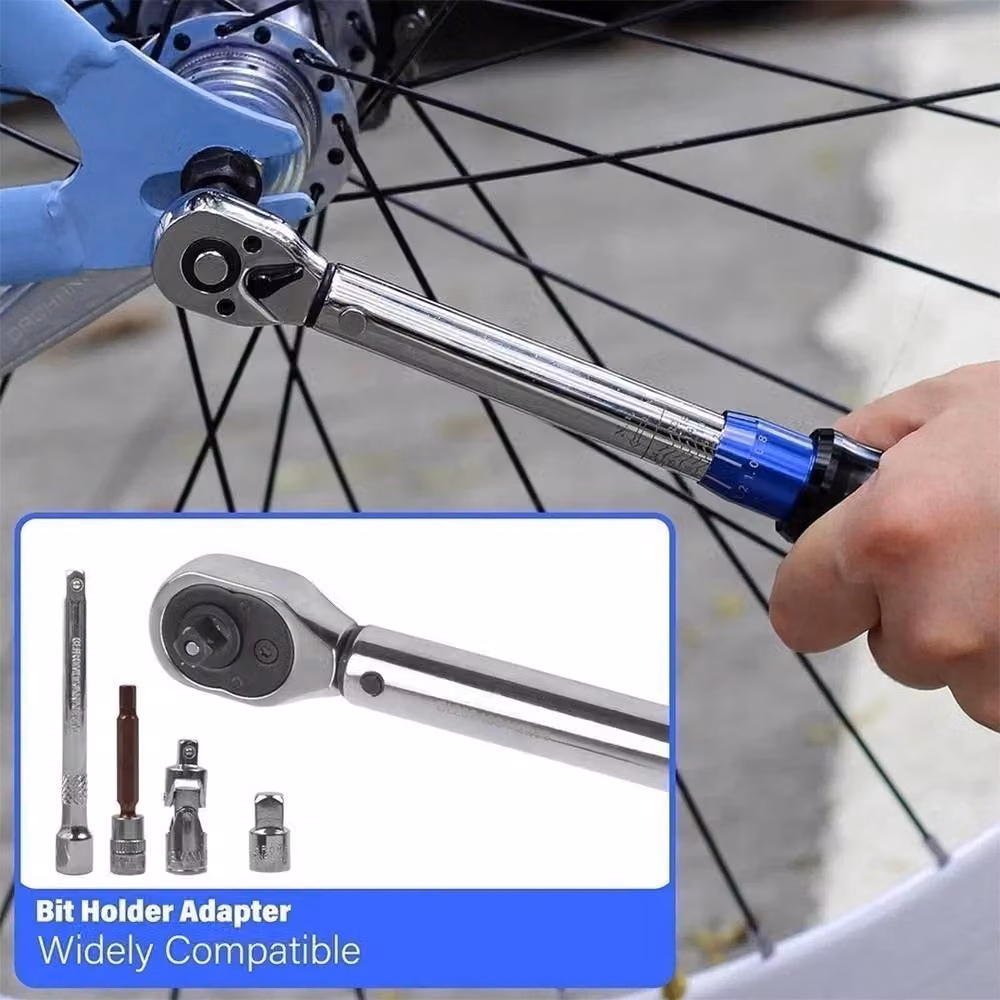 Nordara 21x MTB Bike Preset Torque Wrench in Blue, 1/4" and 3/8" Drive, 2-24 Nm – 4