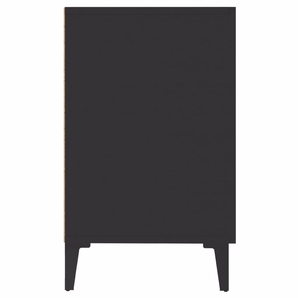Berkfield Home Black Matt Classic Sideboard in MDF, W/D/H: 100 x 36 x 60 cm – 4