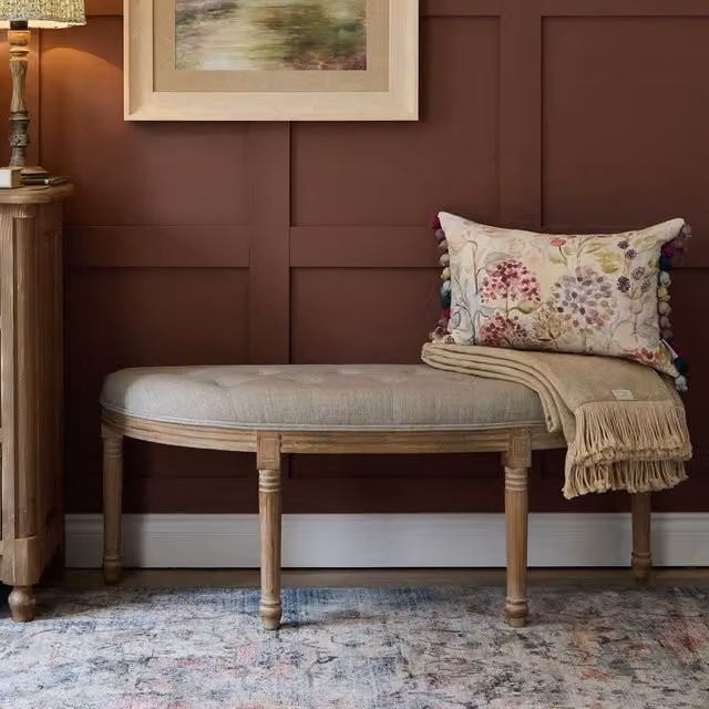 Voyage Maison Annette Bench in Light Oak and Beige – 1