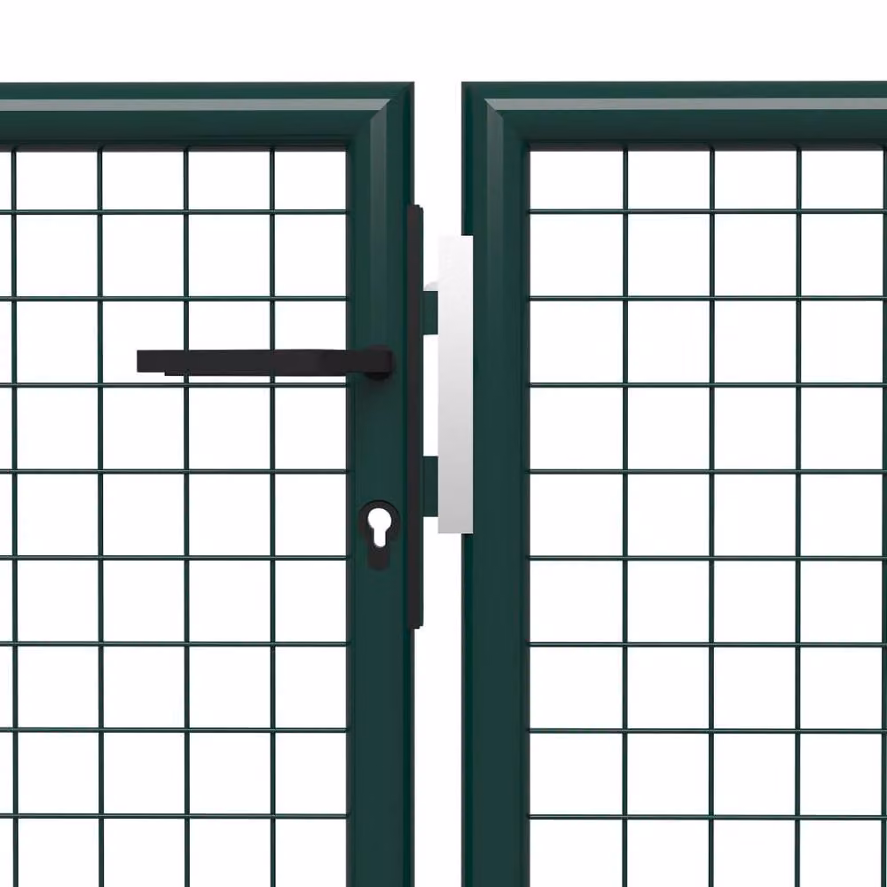 Berkfield Home Durable Steel Garden Gate, Green, W: 500 cm, H: 100 cm – 2