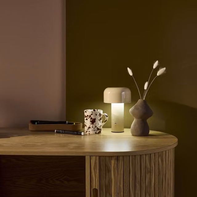 sweeek LED Metal Table Lamp in Beige, Diameter: 13 cm – 1