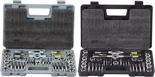 Nordara 80-Piece Metric and SAE Tap and Die Set in Silver Stainless Steel – 1