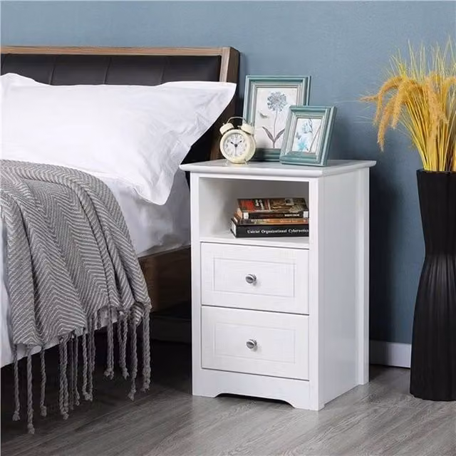 EONLION Modern White Nightstand Bedside Table – 1