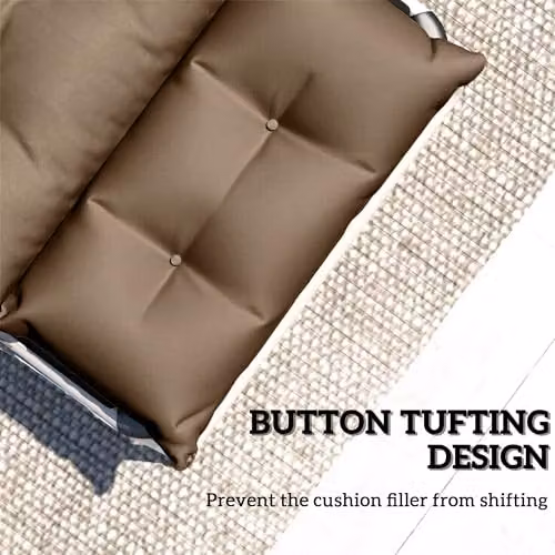 Outsunny Set of 2 Beige Sun Lounger Cushions, W/D/H: 190 x 56 x 10 cm – 6