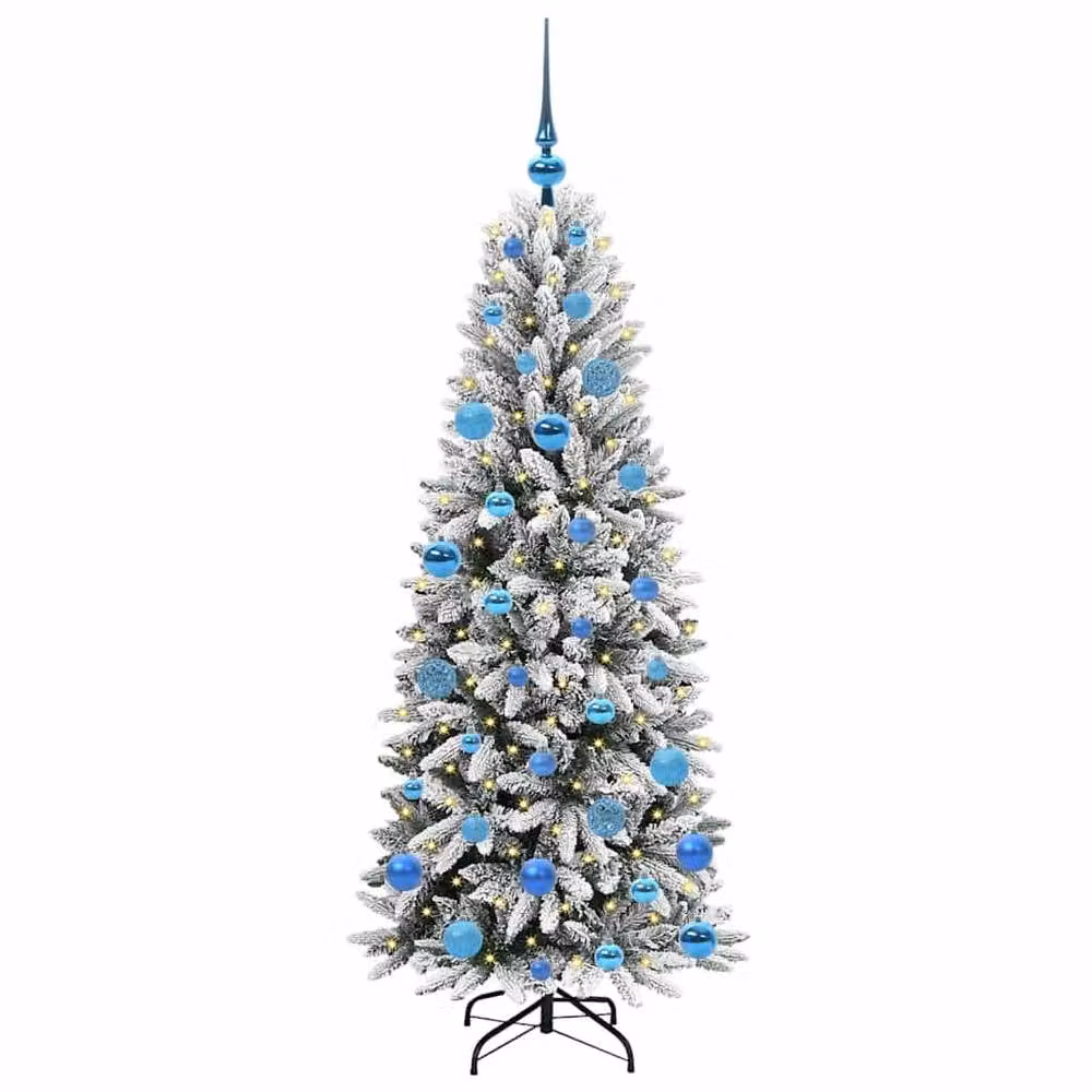 Berkfield Home Artificial Green Christmas Tree with 150 White LEDs, H x W x D: 150 x 63 x 63 cm – 3