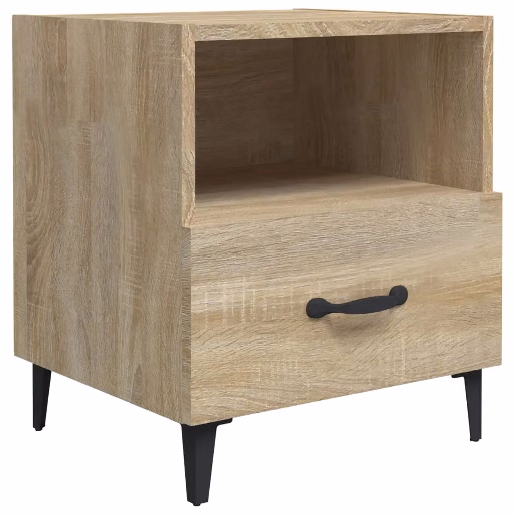 Berkfield Home Sonoma Oak Bedside Cabinet in Brown – 2