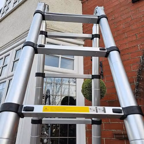 Samuel Alexander 5m Lightweight Aluminium Telescopic Multi-Position Extendable Ladder in Silver – 6