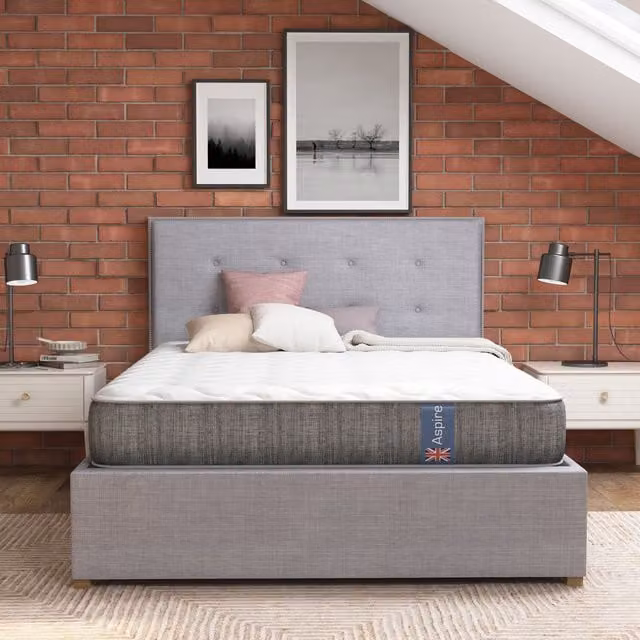 Aspire Airflow Quilt Pocket Hybrid Mattress, White, W/D/H: 90 x 190 cm