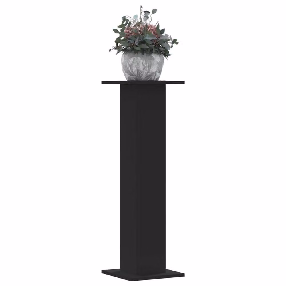 Berkfield Home Set of 2 Black Engineered Wood Plant Stands, W/D/H: 30 x 30 x 95 cm – 2