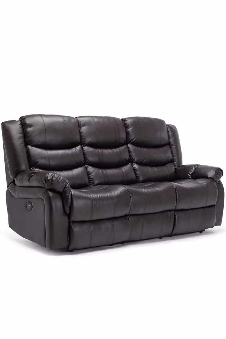 More4Homes Seattle Electric Recliner 2+3 Seater Sofa Set in Brown Bonded Leather