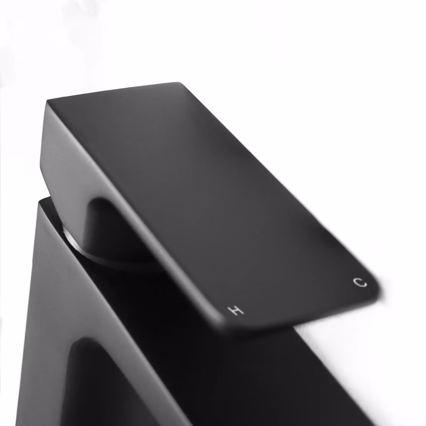 Nes Home Matte Black Modern Single Lever Countertop Basin Tap – 4