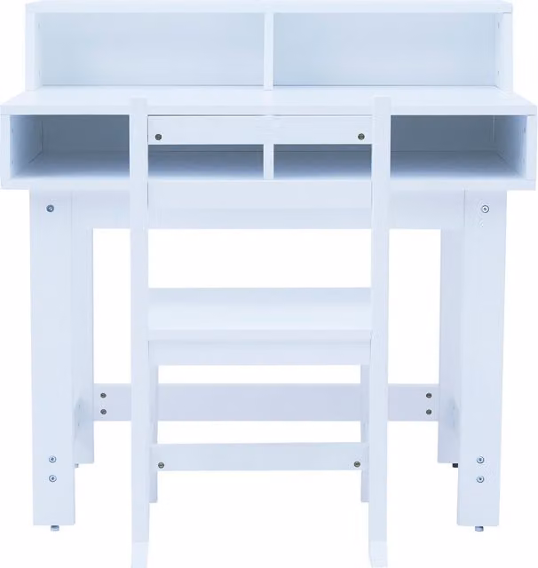 Teamson Kids Wooden Writing Desk with Storage in White