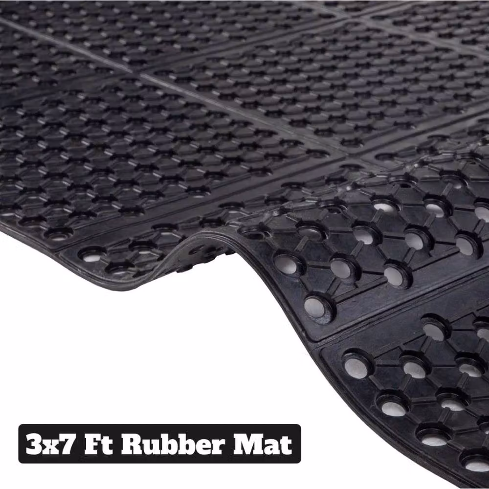 Kelvenix Large Thickened Rubber Floor Mat, Black – 2