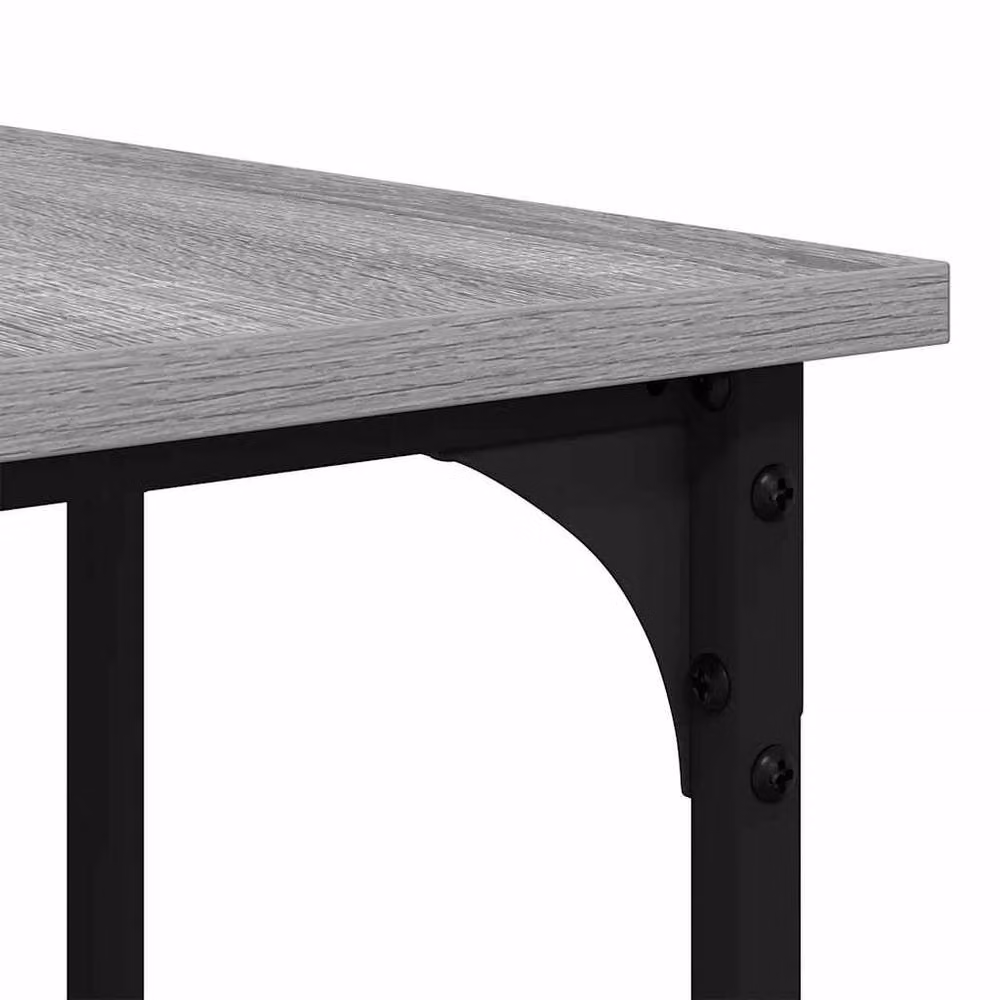 Berkfield Home Decorative Desk in Grey Sonoma, W/D/H: 139 x 139 x 75 cm – 3