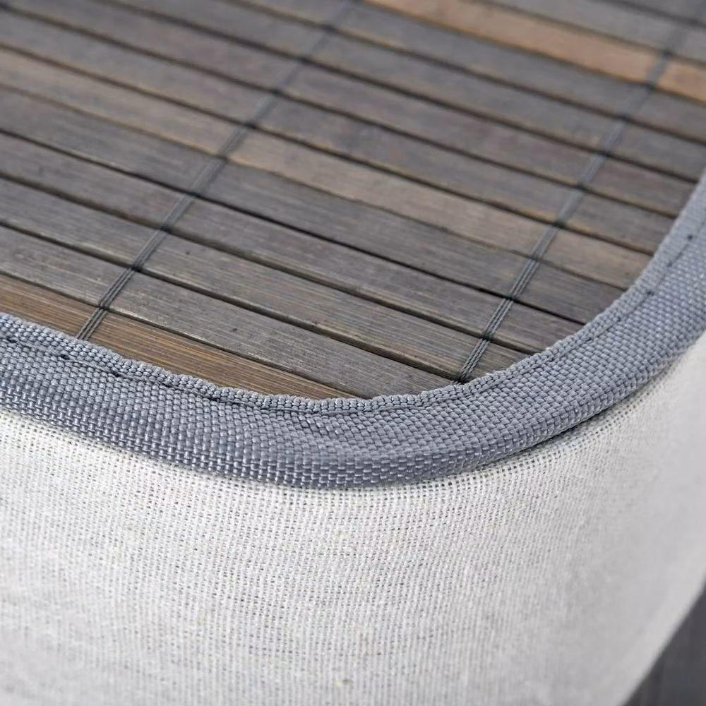 Havendro 2 Section Collapsible Laundry Hamper with Removable Bag and Lid in Grey – 4