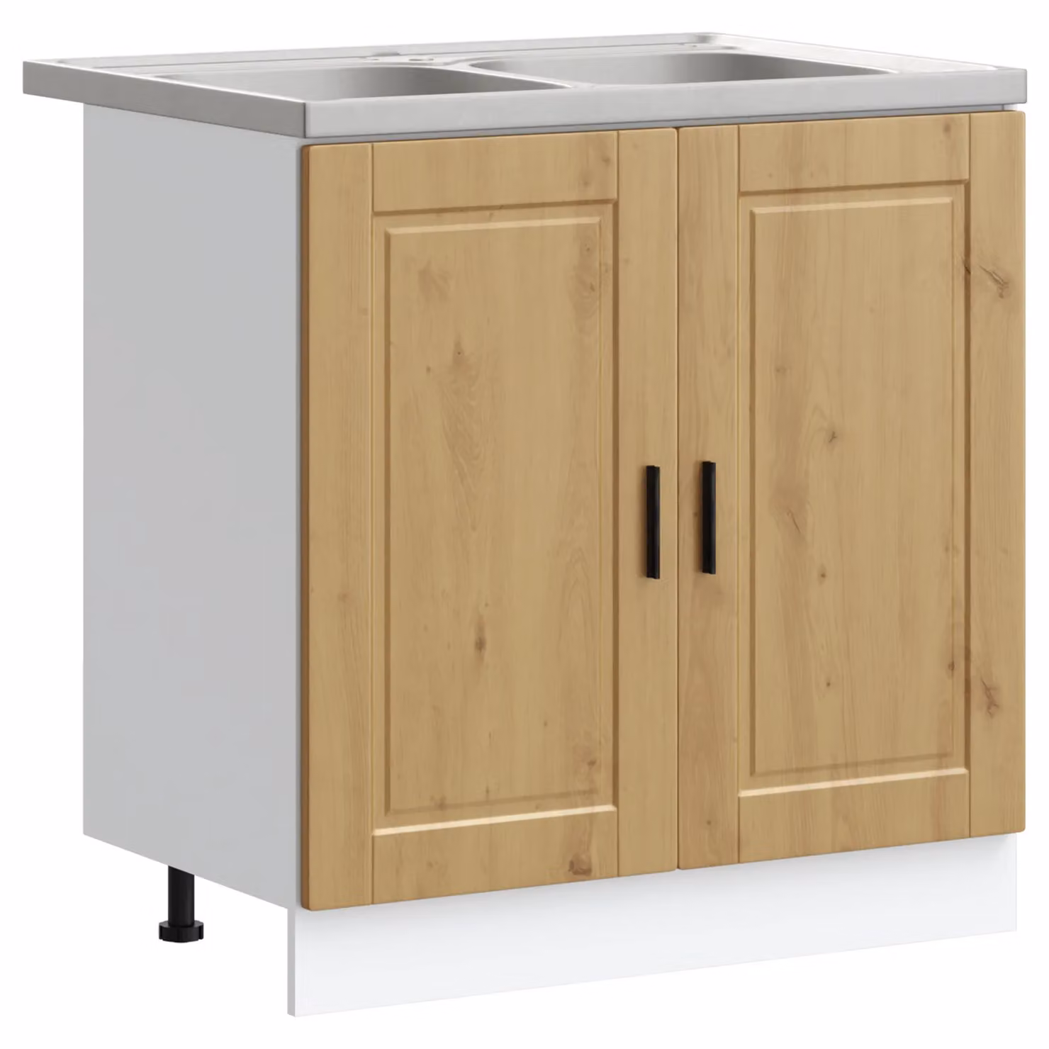 Berkfield Home Porto Sink Base Cabinet in Artisan Oak Brown, W/D/H: 80 x 46 x 84 cm