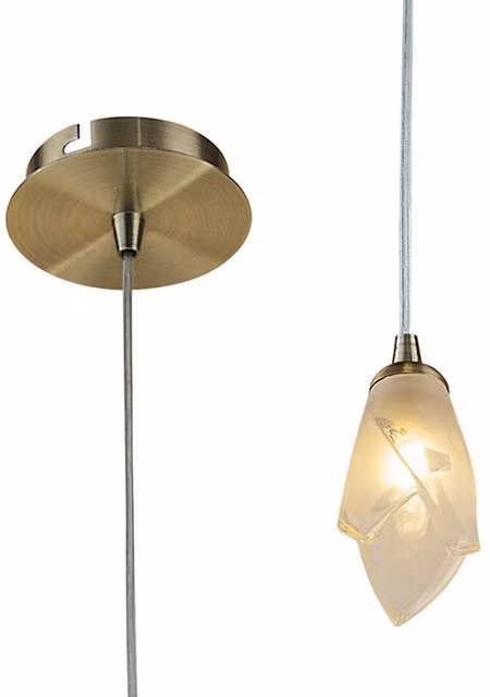 Netlighting Pietra Pendant Light in Antique Brass and Gold with G9 Socket – 1