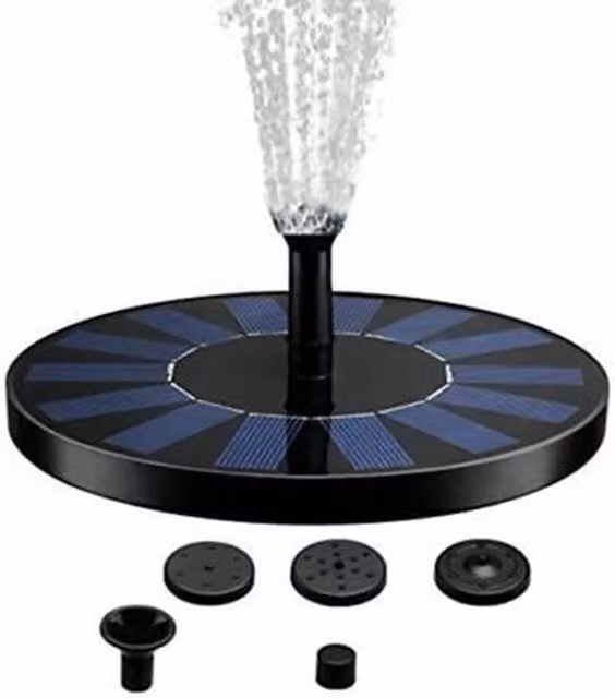 KORVIXA Black Solar Powered Floating Fountain Pump