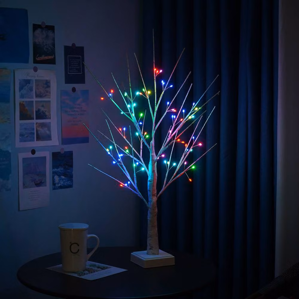 Smartbies 11 Pack Pre Lit Christmas Birch Twig Tree Lamp with Remote Control, Multicolour – 2