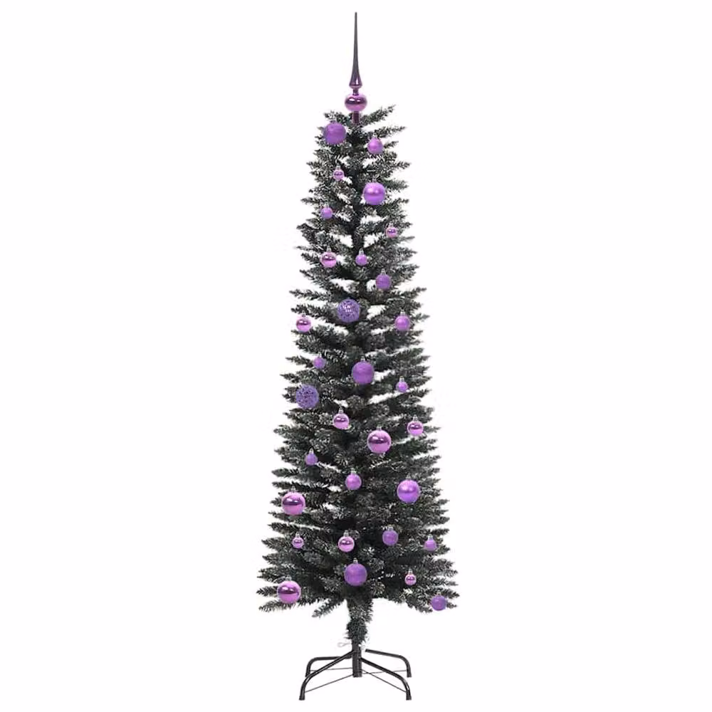 Berkfield Home Elegant Artificial Christmas Tree with 150 LEDs, Green, H x W x D: 150 x 43 x 43 cm – 4