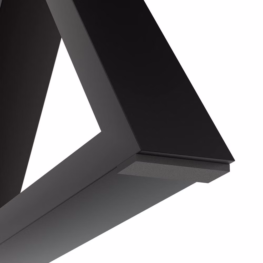 Huhote Modern Rectangular Coffee Table with Black Metal X-Frame and Composite Top – 7