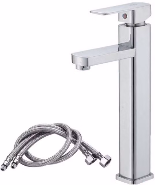 EONLION Single Lever Chrome Sink Mixer Tap for Bathroom in Silver – 1