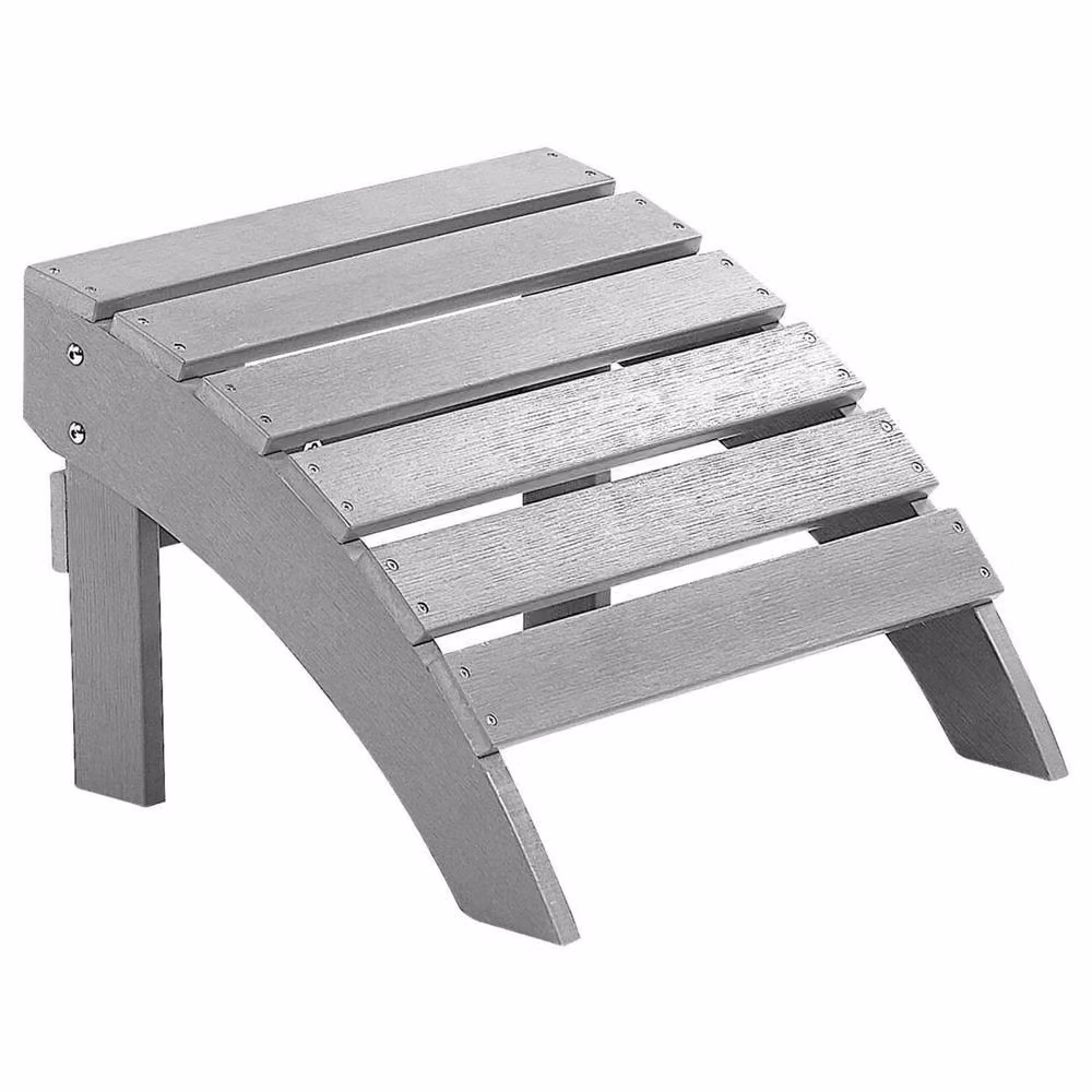 Wyld and Coco Slatted Footstool in Grey – 2