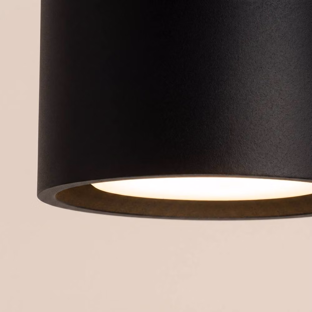 Sollux Lighting Minimalist Round Ceiling Lamp in Black, 3-Light, W/D/H: 32.4 x 8.2 x 10.4 cm – 3