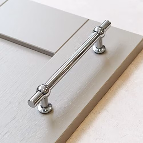 Polished Chrome Bar Handle in Silver, 160mm – 2