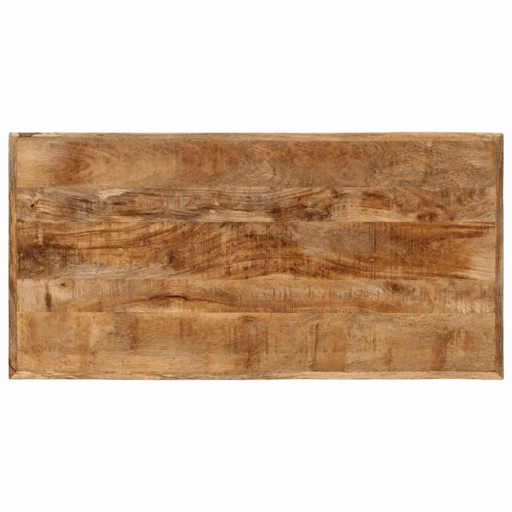 Berkfield Home Rectangular Mango Wood Dining Table in Brown, W/D/H: 110 x 55 x 75 cm – 3