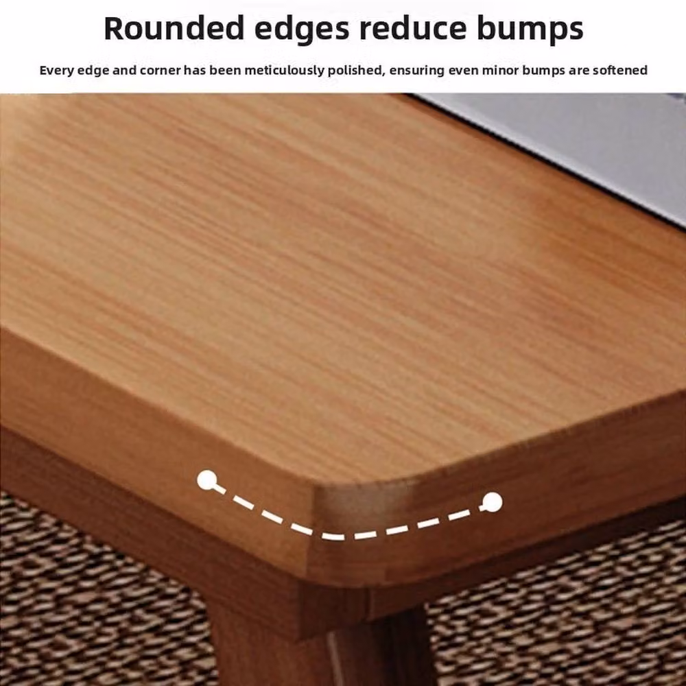 EONLION Brown Bamboo Folding Coffee Tea Table, W/D/H: 57 x 34.3 x 22.3 cm – 4