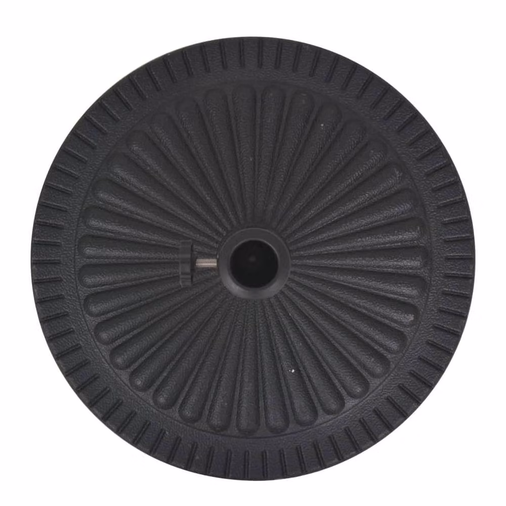 Berkfield Home Round Resin Parasol Base in Black, 29 kg – 3