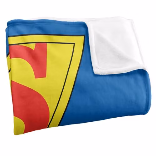 Warner Bros. Superman Shield 1939 Super Soft Fleece Throw Blanket, Multicolour, W: 91.44 cm x D: 91.44 cm x H: 147 cm – 2