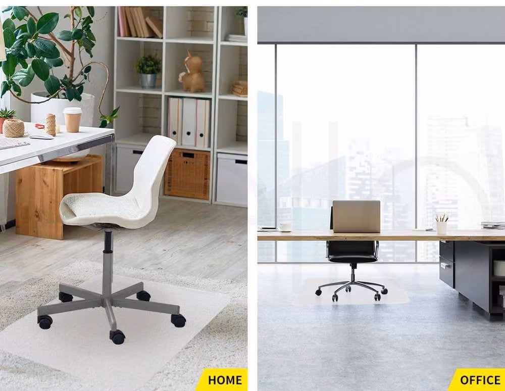 Marlow Transparent PVC Office Chair Desk Mat and Floor Protector – 4