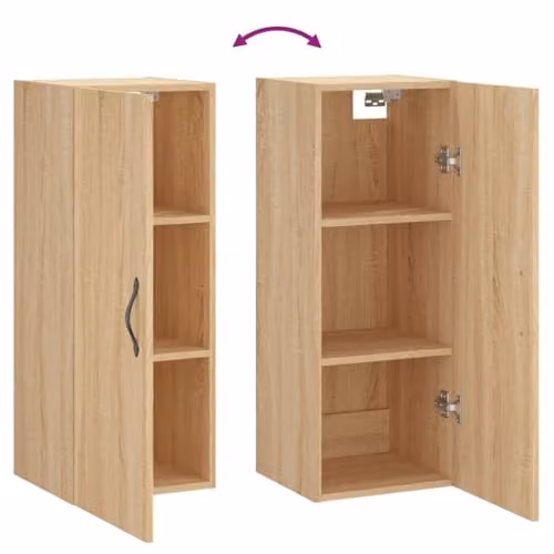 vidaXL Wall Mounted Cabinet in Sonoma Oak, W/D/H: 34.5 x 34 x 90 cm – 3