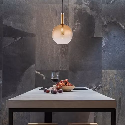 Globo Lighting Modern Glass Sphere Pendant Lamp in Brass and Black with G9 Socket, Diameter: 18 cm, Height: 120 cm – 2