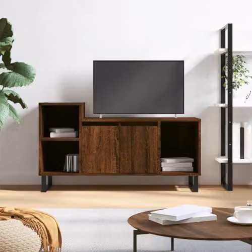 vidaXL Modern TV Cabinet in Brown, W/D/H: 100 x 35 x 55 cm – 2