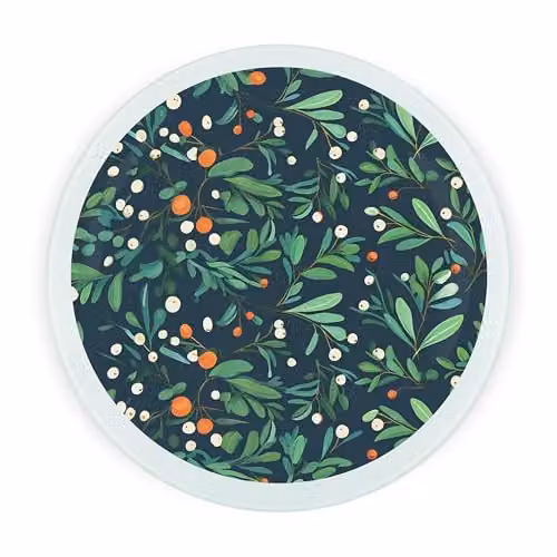 Purely Home Round Textured Glass Worktop Protector with Non-Slip Feet, Multicolour, Diameter: 30 cm