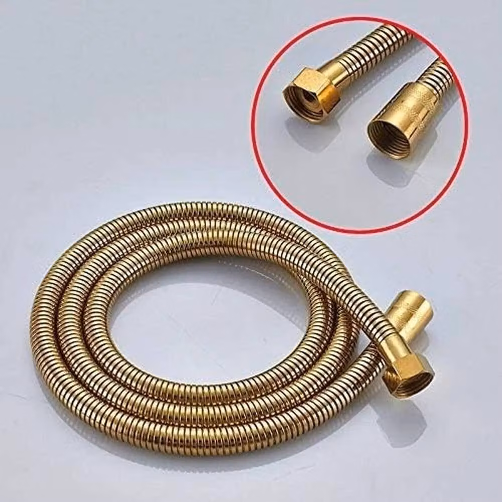 NESTLUNE Gold Brass Shower Head Hose Pipe – 2