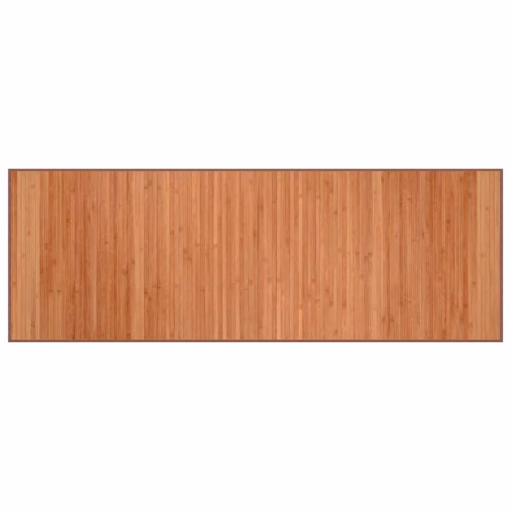 Berkfield Home Rectangular Bamboo and Polypropylene Rug in Brown, W: 70 cm, L: 200 cm – 2