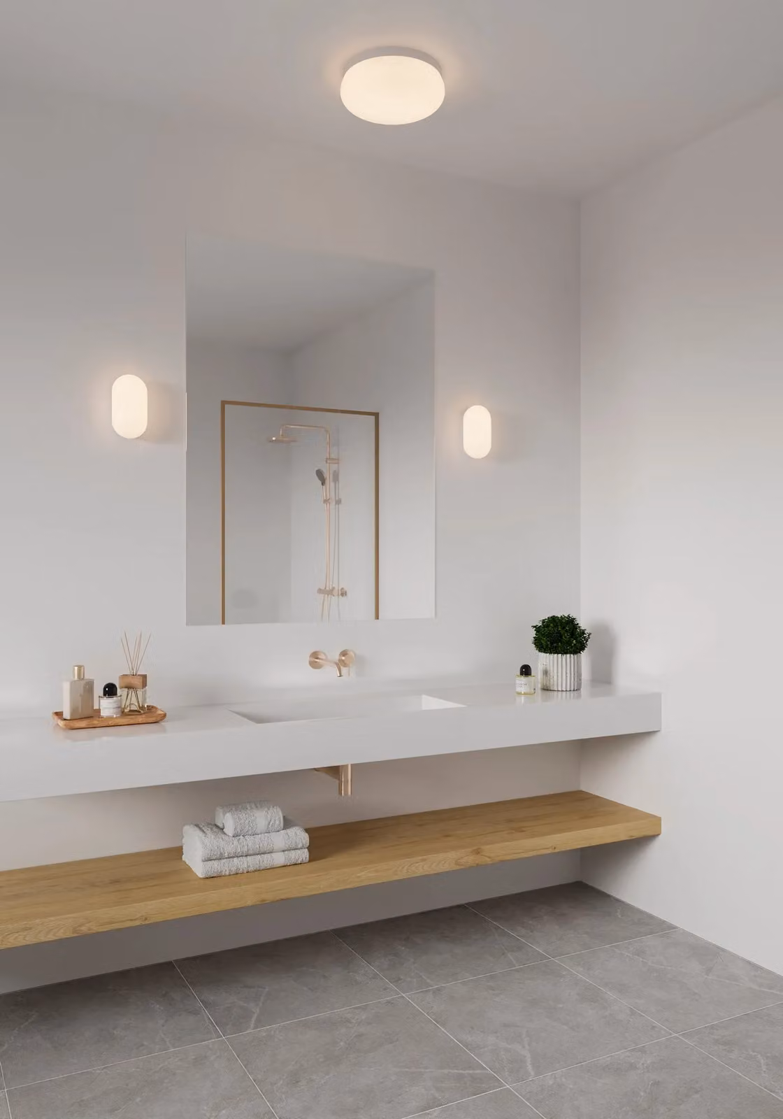 Nordlux Foam White Plastic Ceiling Light for Bathrooms, E27, IP44, Diameter: 34 cm – 2