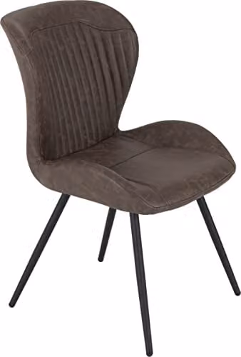 Seconique Hamilton Dining Set with 140cm Rectangular Table and 4 Brown Quebec Chairs – 6