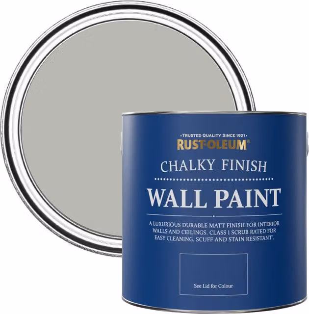 Rust-Oleum Grey Tree Matt Chalky Water-Based Wall Paint, 2.5 l