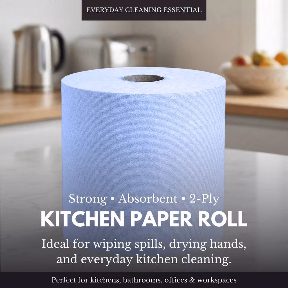 NESTLUNE Blue 2-ply Embossed Kitchen Roll 12 Pack, W: 15 cm, L: 100 cm – 2